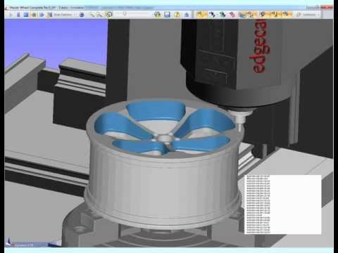 Edgecam 5 Axis wheel machining