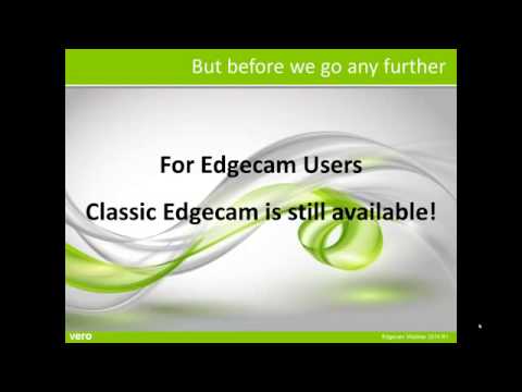 Edgecam   Workflow 2014 R1 Webinar