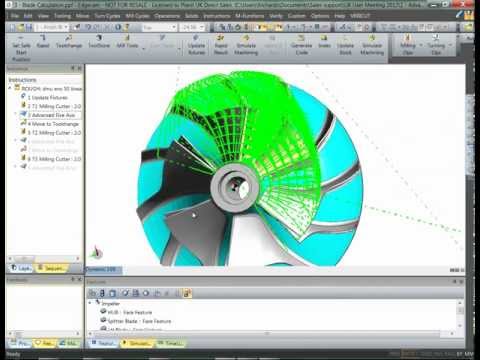 Impeller machining using Edgecam